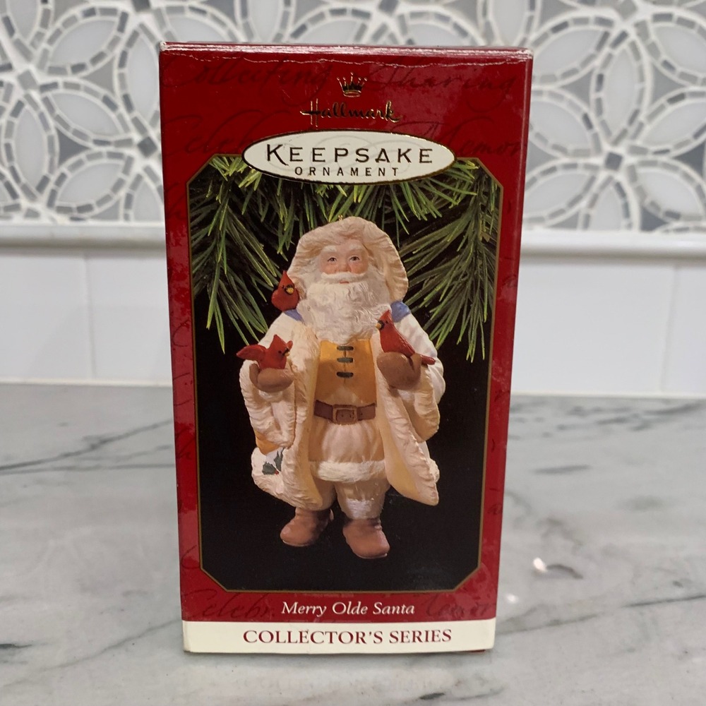 1997 Vintage Hallmark Merry Olde Santa Ornament w/ Box 8th in Series‎ Joyce Lyle